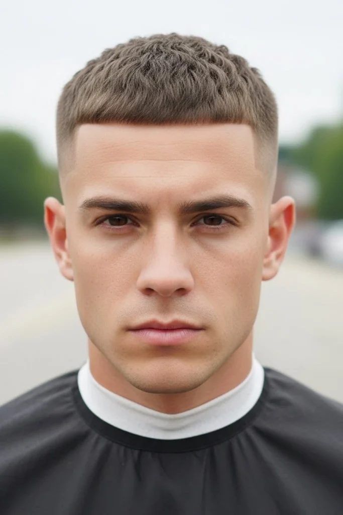 Low Fade with Crew Cut