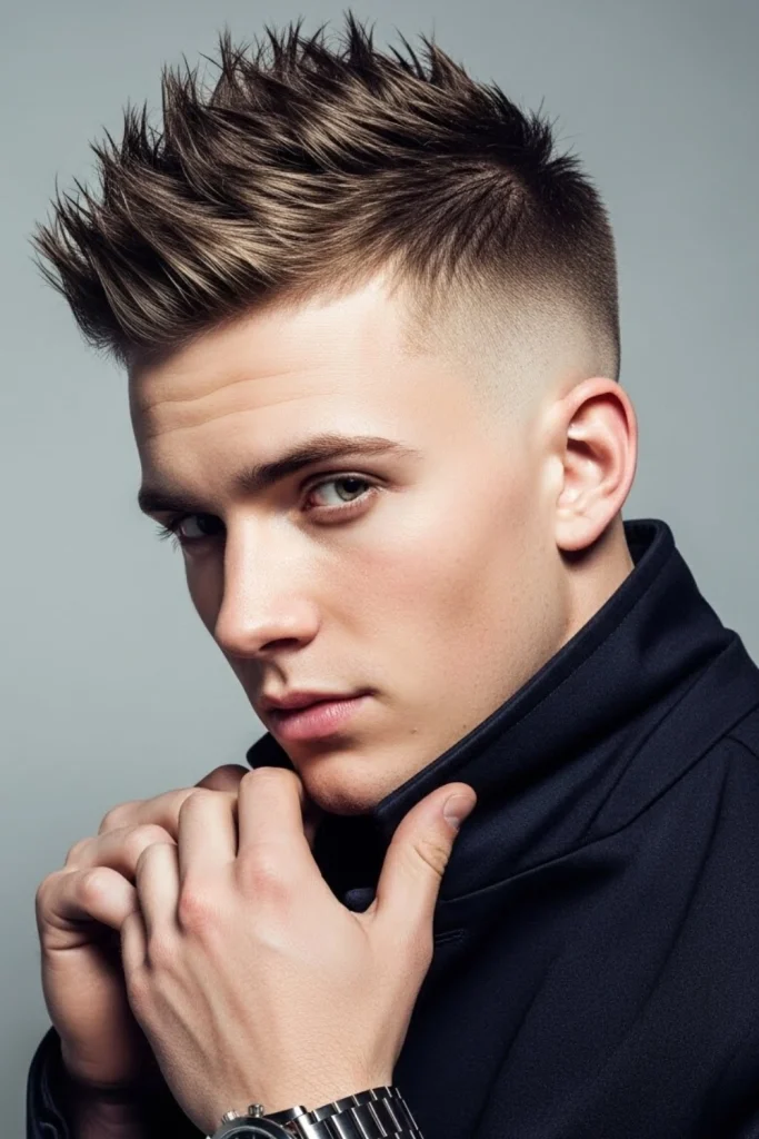 Low Fade with Spiky Hair