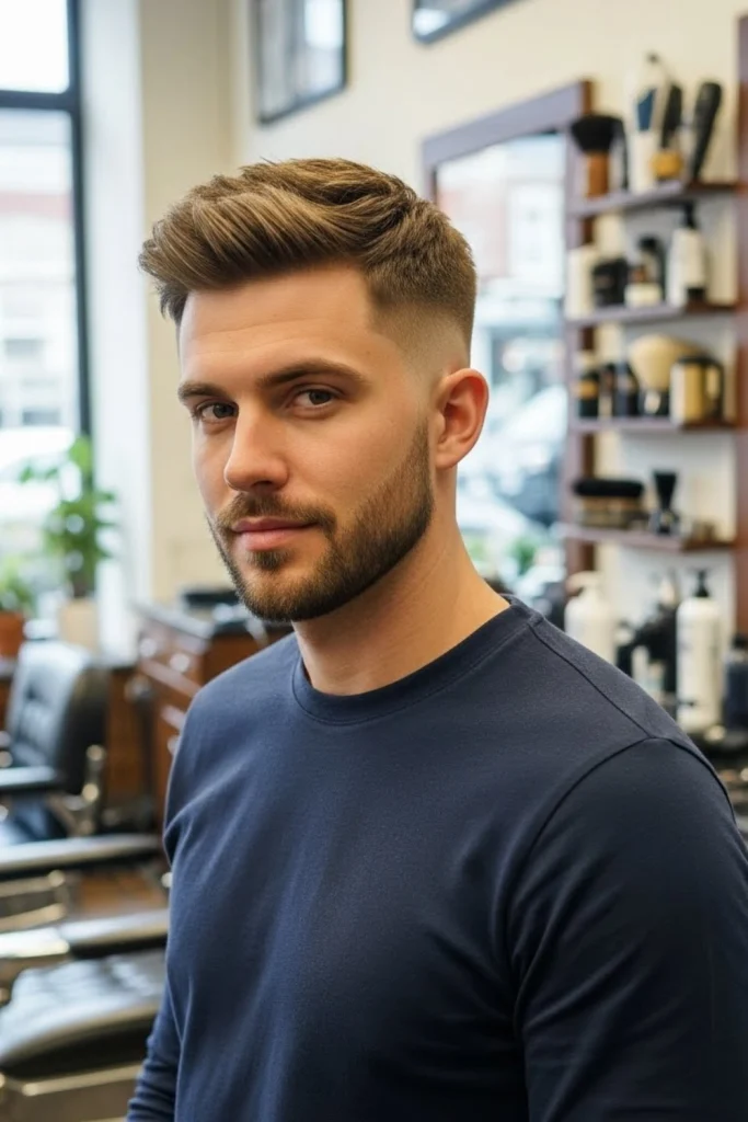 Low Fade with Textured Crop
