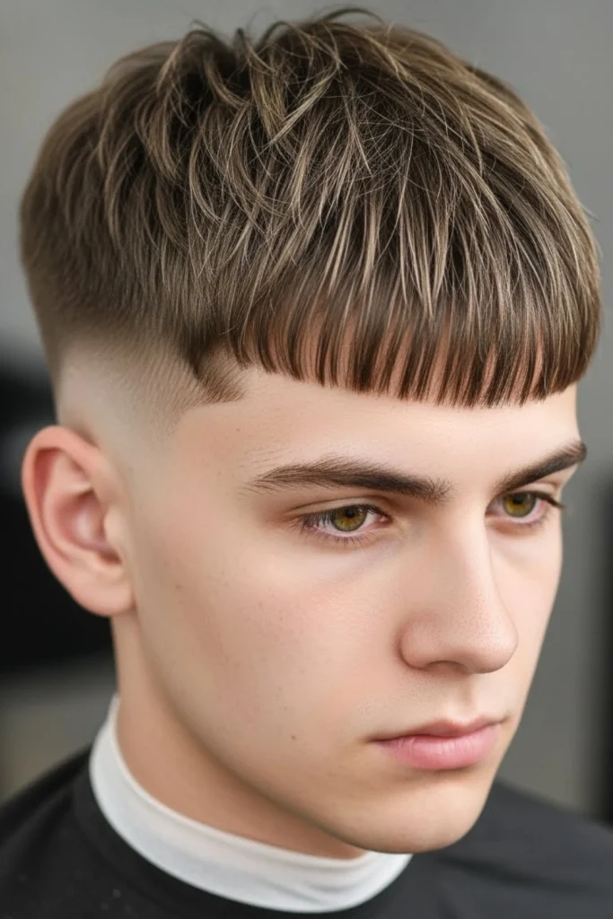 Low Taper Fade with Fringe