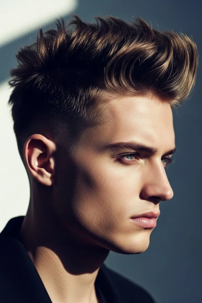 Low Taper Fade with Spiky Texture