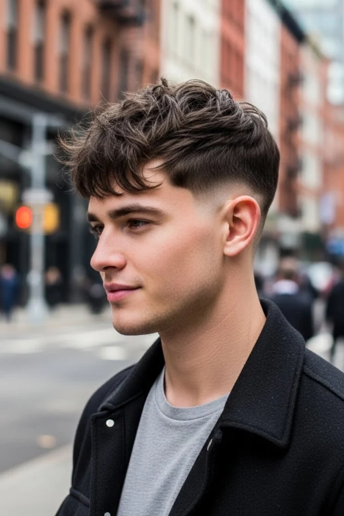 Messy Fringe with Low Fade