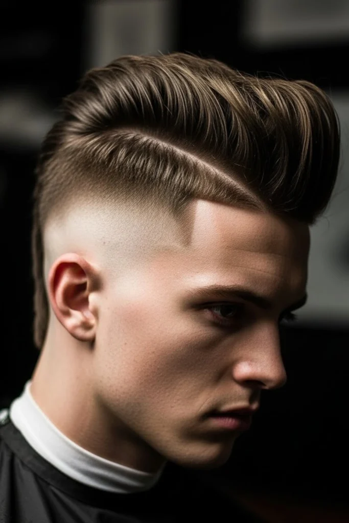 Mid Taper Fade with Faux Hawk