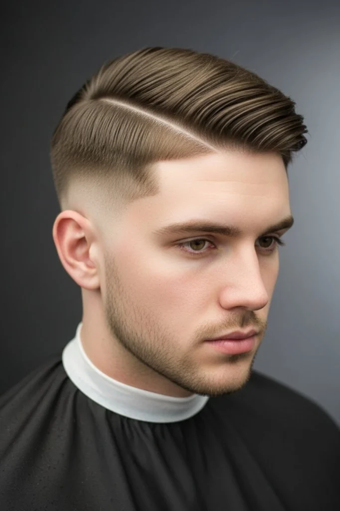 Mid Taper Fade with Side Part
