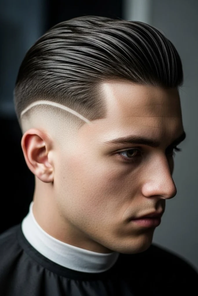 Mid Taper Fade with Slick Back