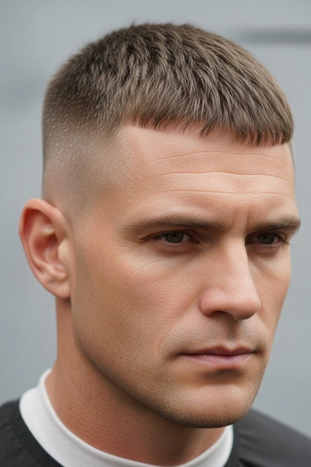 High and tight buzz cut with beard for men 2026 military style