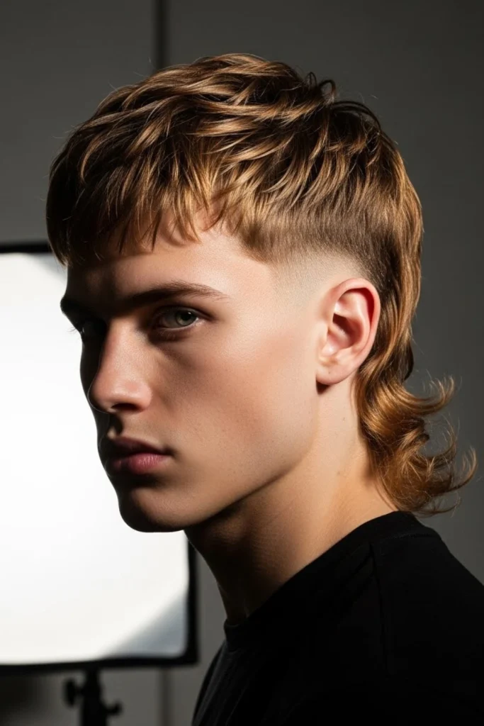 Modern Mullet with Subtle Color Accents