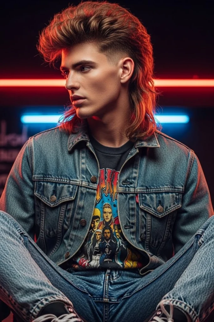 Retro 80s Revival Mullet