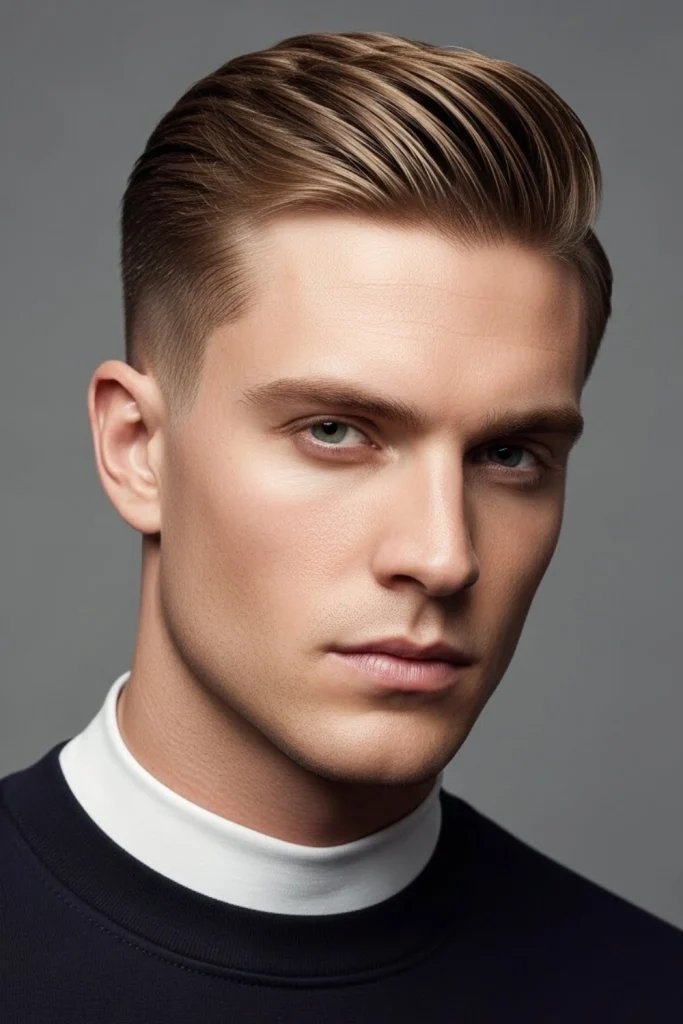 Short Slick‑Back Fade