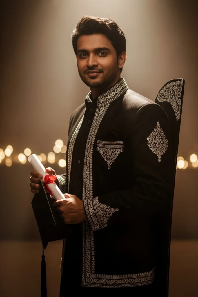 Silver Embroidered Jacket Look