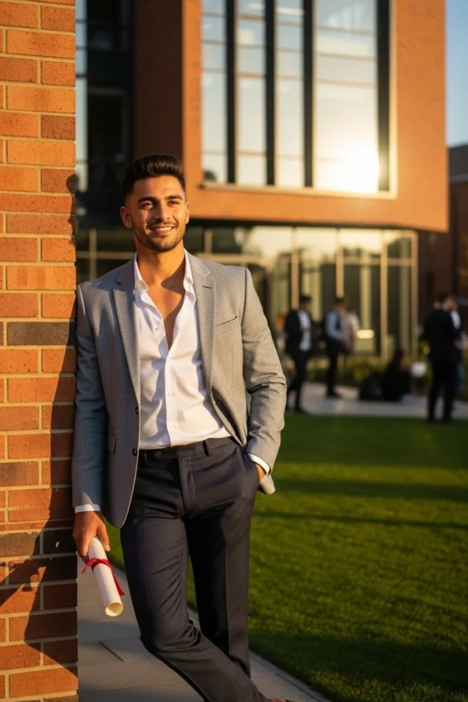Silver-Grey Casual Suit