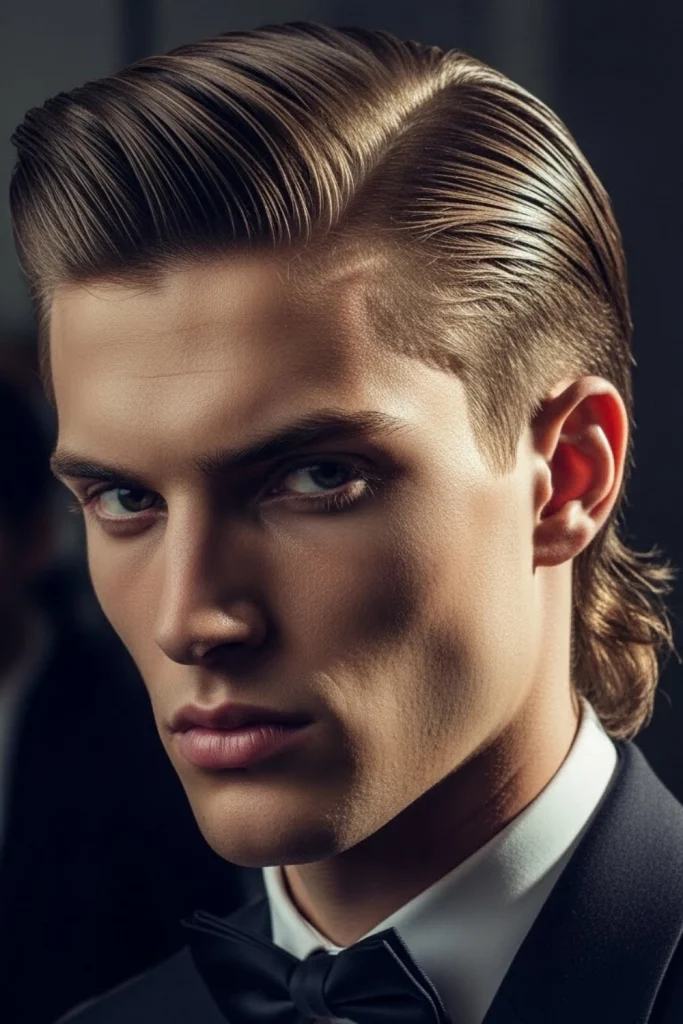 Slicked‑Back Modern Mullet