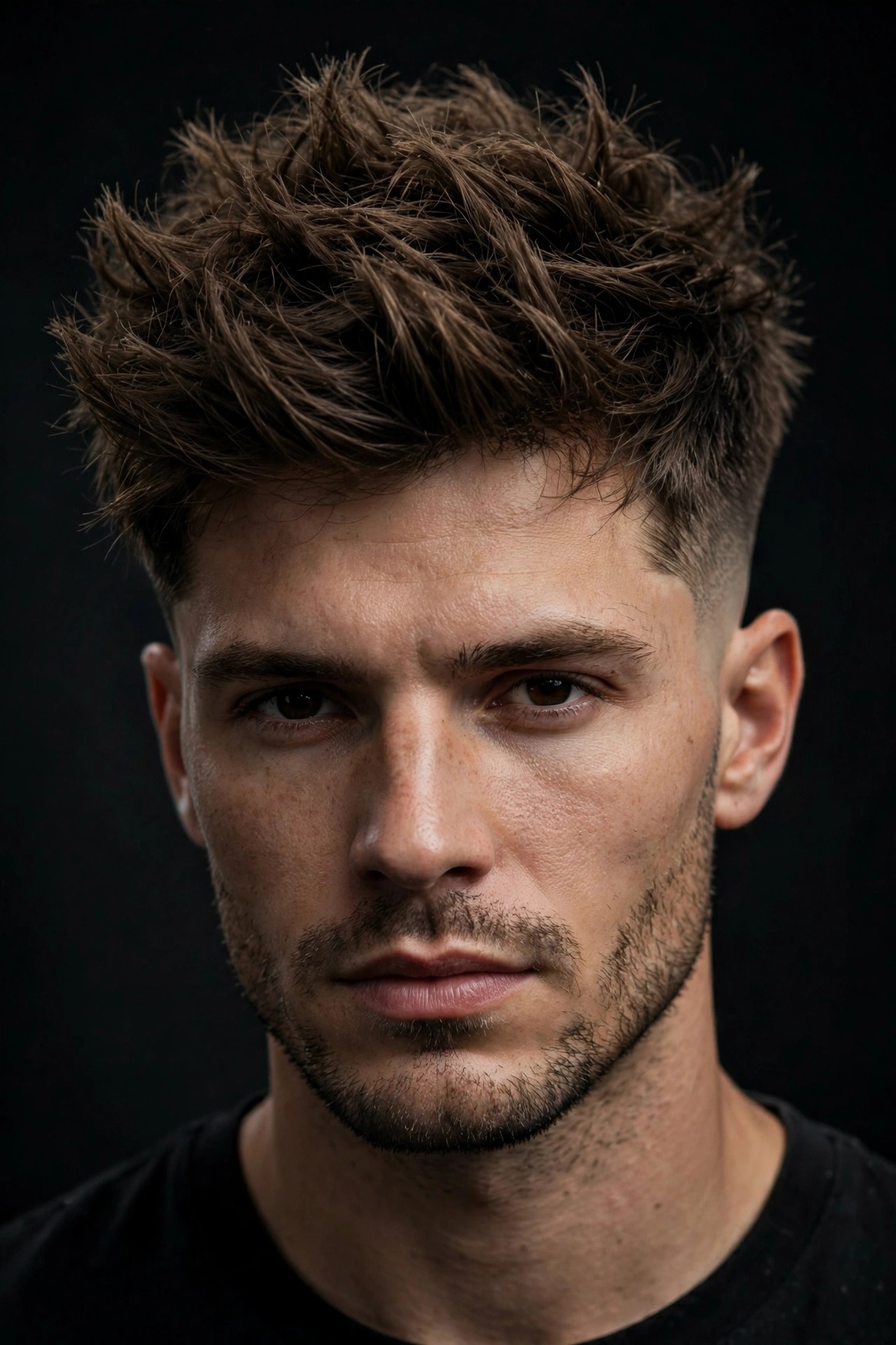 Textured taper fade men — classic textured top with mid taper 2026