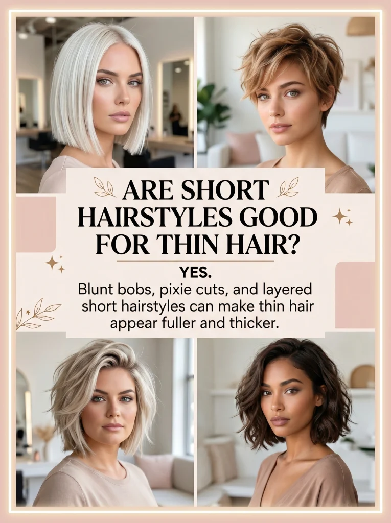 Are short hairstyles good for thin hair