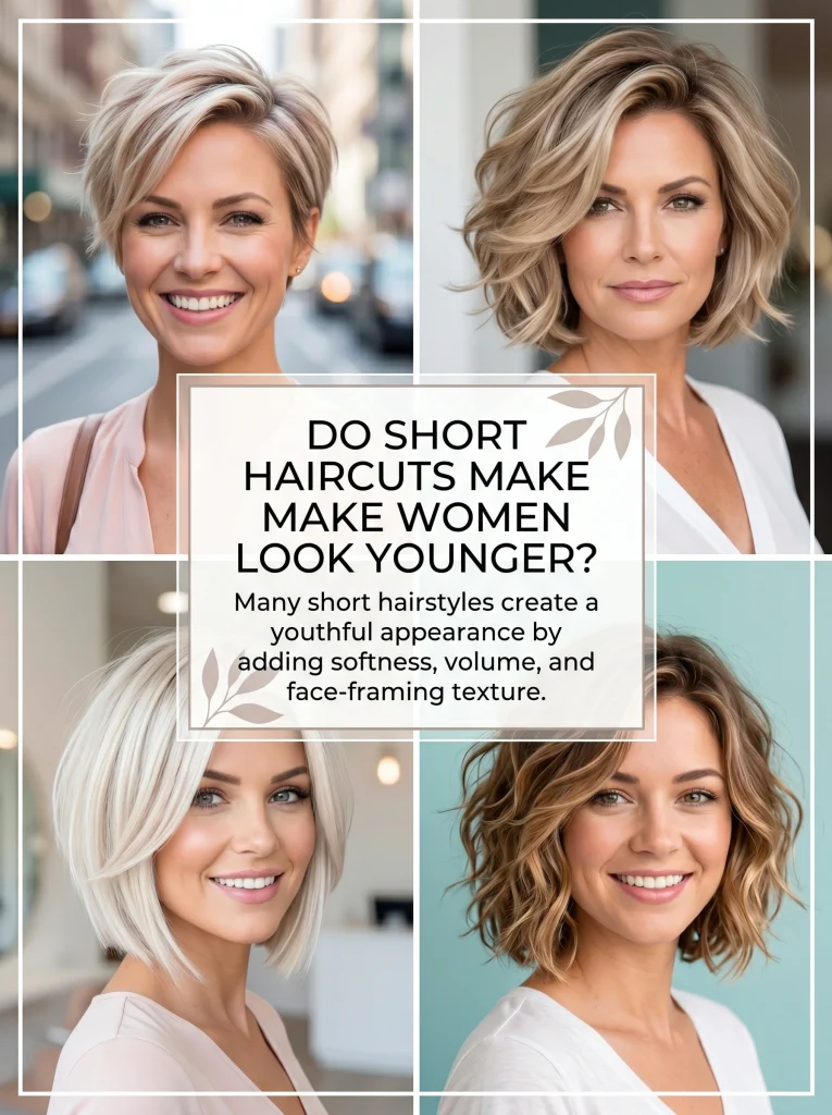 Do short haircuts make women look younger