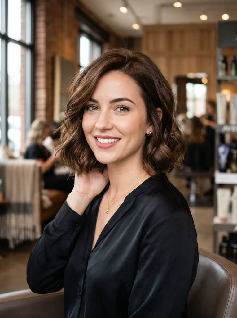 Layered Chin-Length Bob