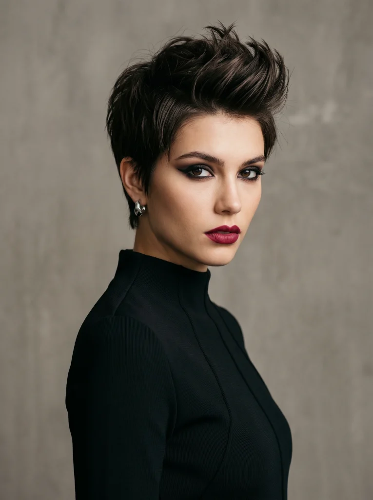 Bixie cut women — pixie cut with volume on top 2026