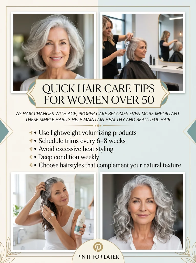 Quick Hair Care Tips for Women Over 50