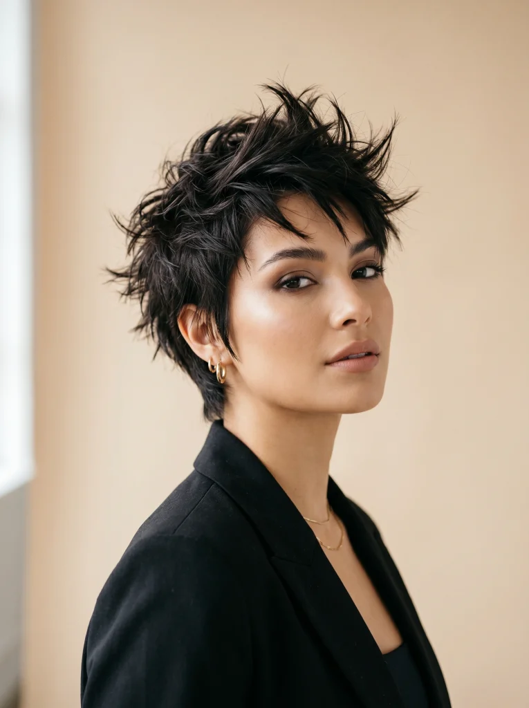 Razor-Cut Spiky Hair
