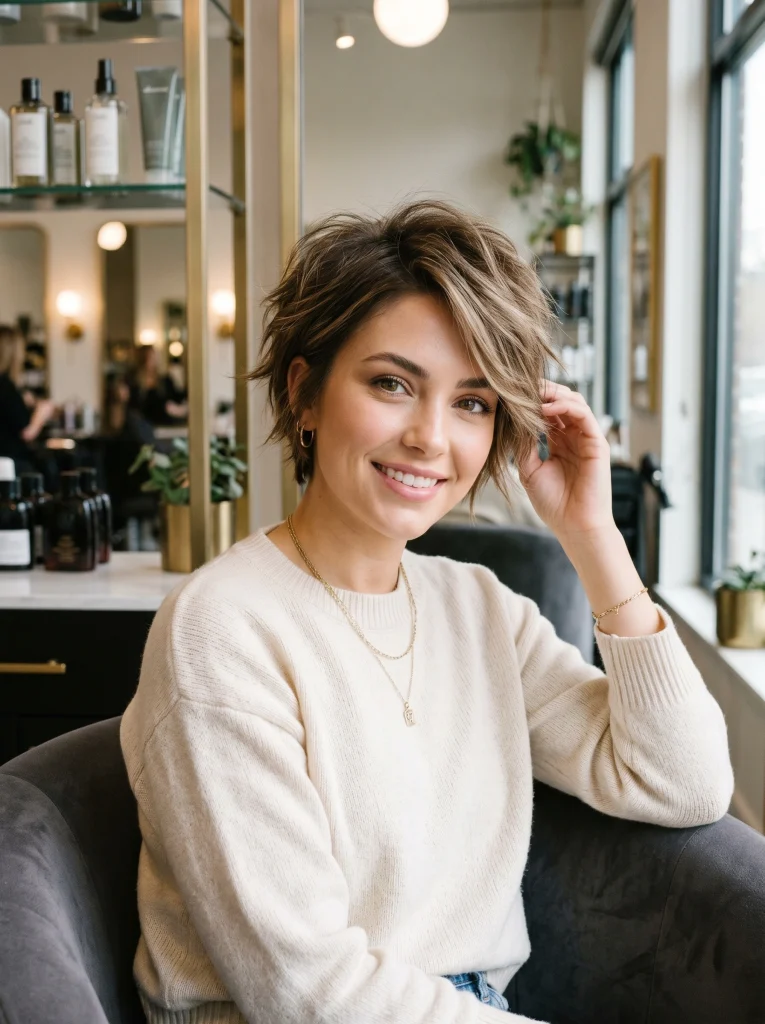 Soft Feminine Spiky Cut