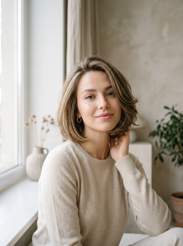 Butterfly haircut women — soft layered bob for straight hair 2026
