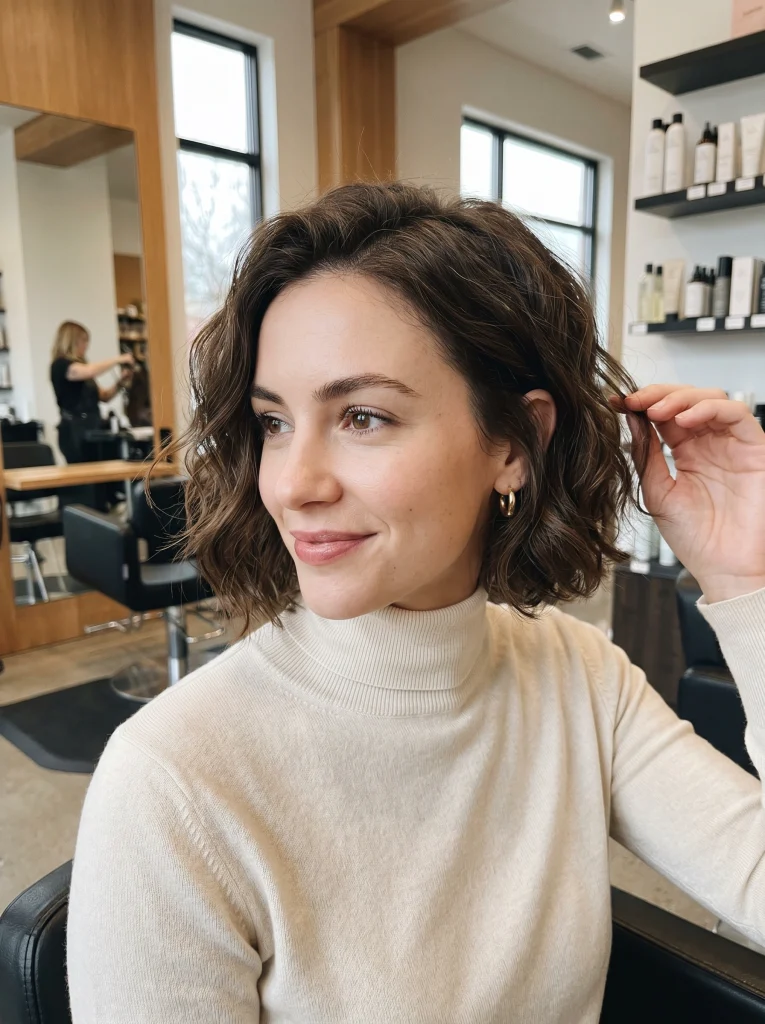 Butterfly haircut women — soft wavy French bob 2026
