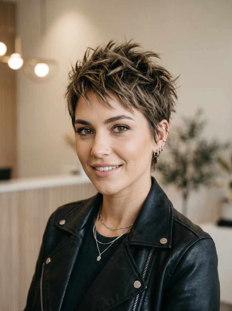 Textured Spiky Pixie Cut