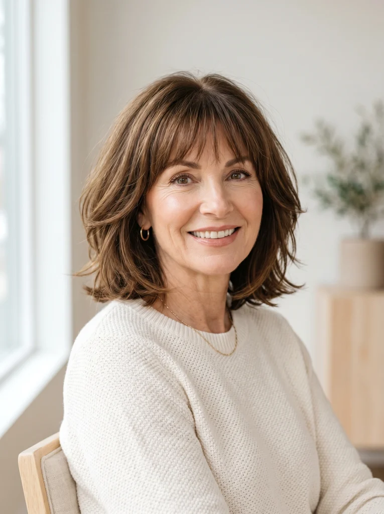 Layered Bob with Wispy Bangs