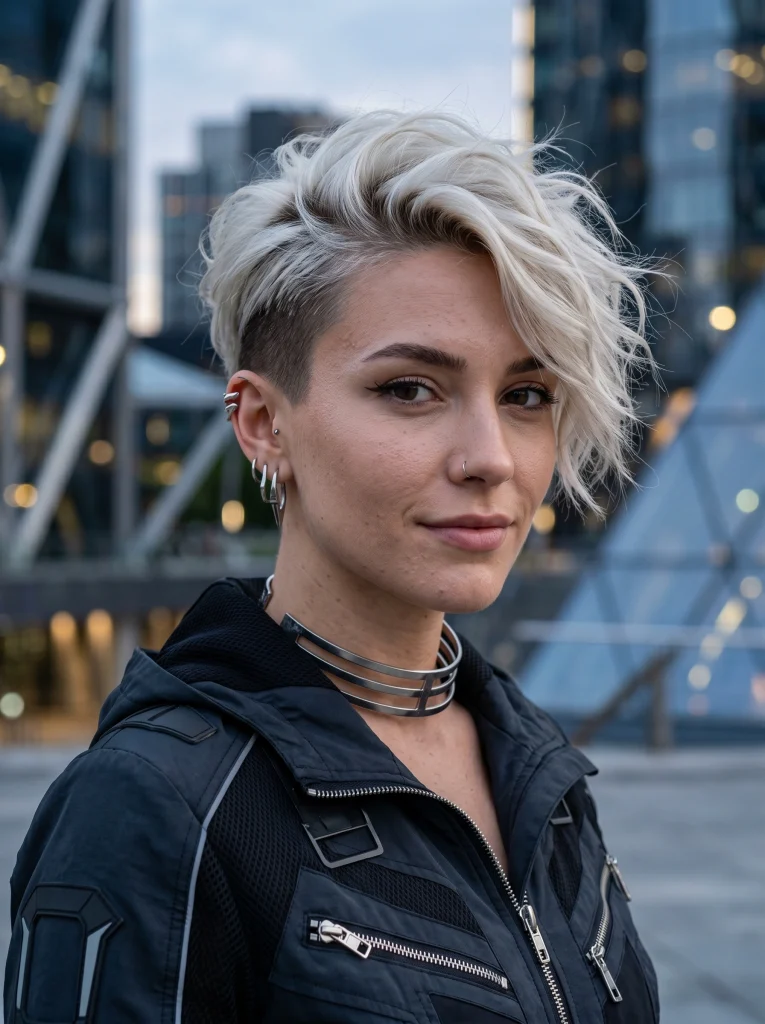 Bixie cut women — pixie-short tapered nape, undercut pixie detail 2026