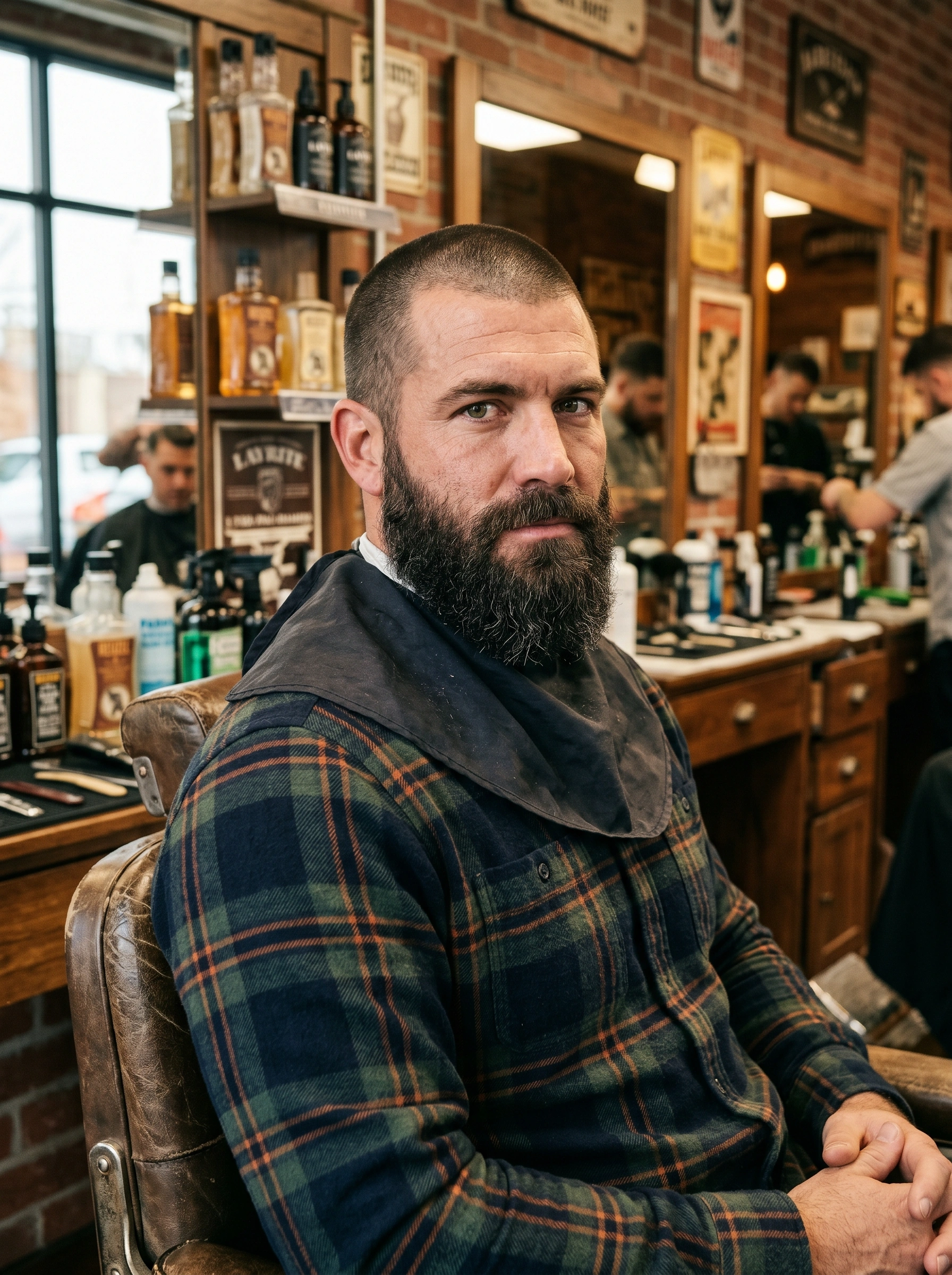 Classic buzz cut with beard for men 2026 and a full groomed beard