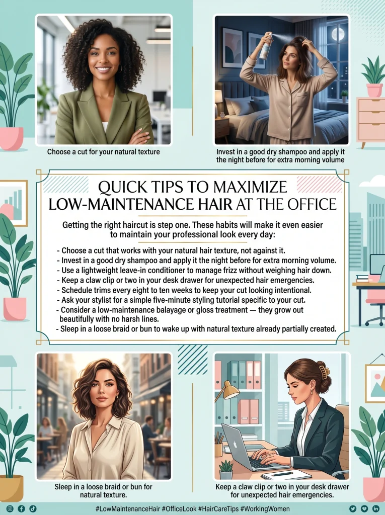 Quick Tips to Maximize Low-Maintenance Hair at the Office