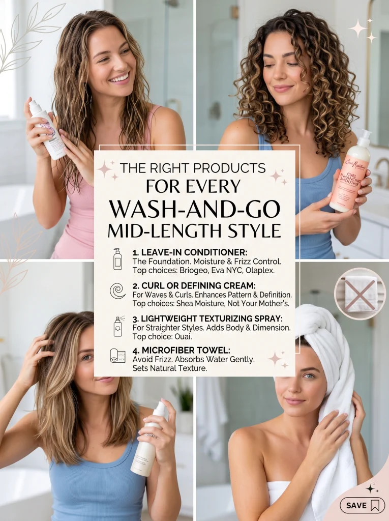 Best products for wash-and-go mid-length hair