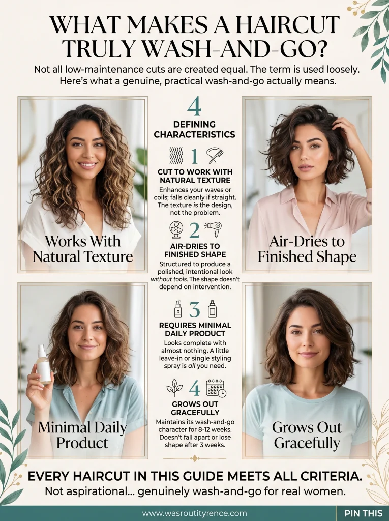 What makes a haircut truly wash-and-go at mid-length