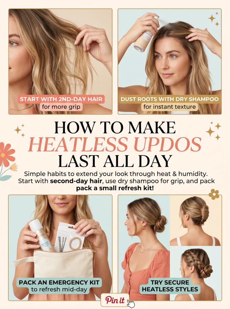 How to make heatless updos last a full day