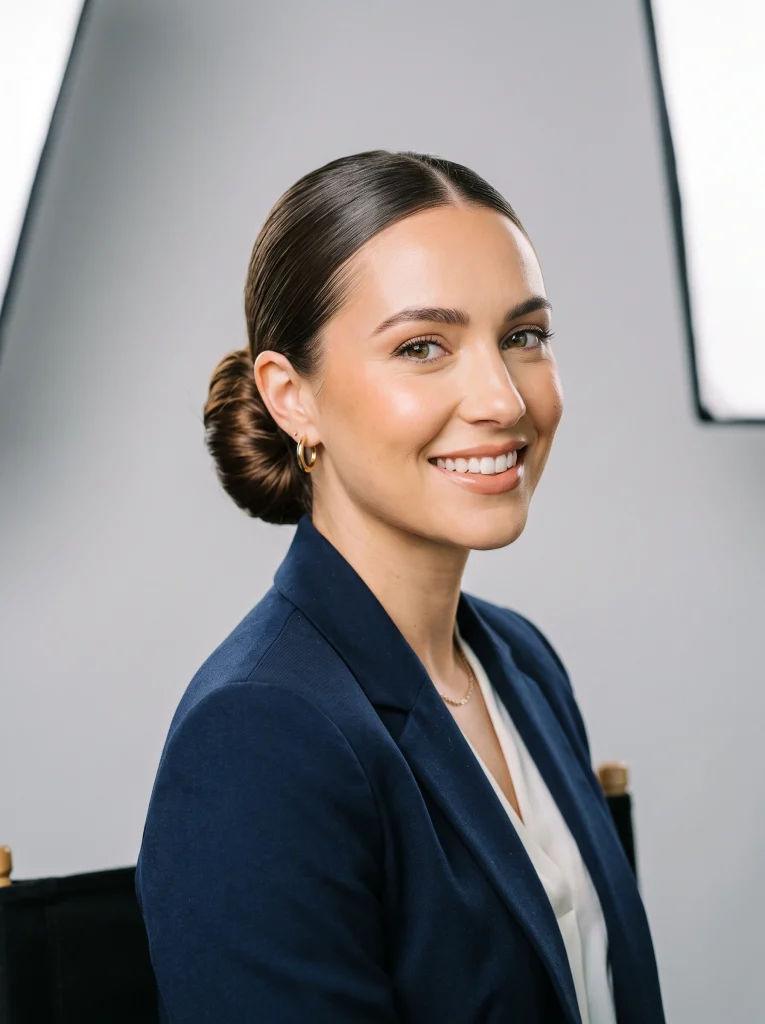 Second-day slicked-back bun