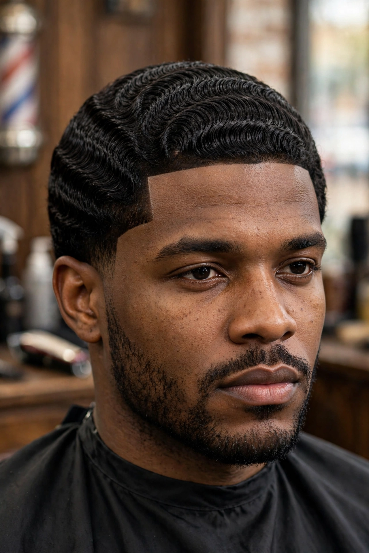 Full 360 waves with no fade, sharp lineup only, classic old-school waver style