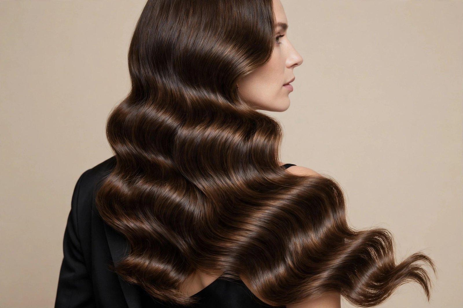 Polished formal beach waves with glossy smooth finish for events