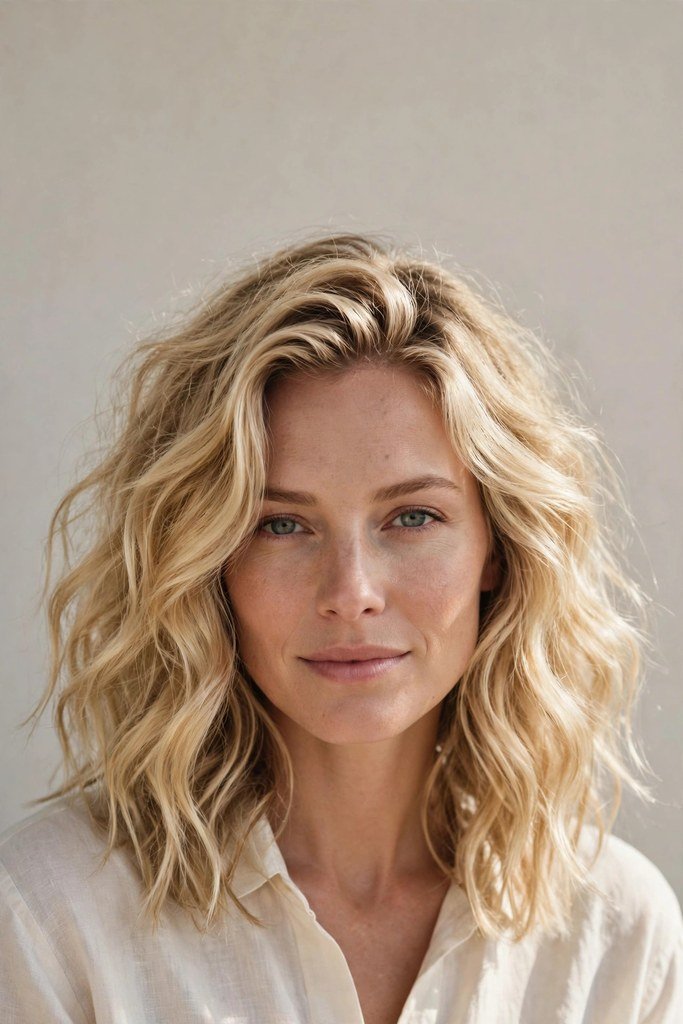 Beach Wave Blonde Hair