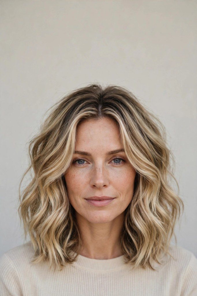 Blonde Balayage Lob