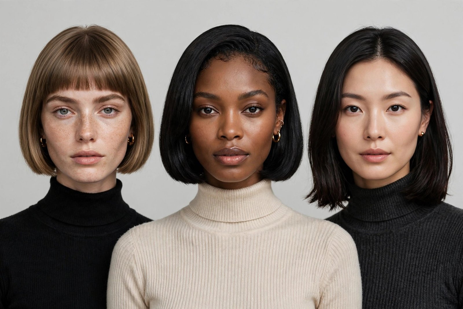 Different blunt bob lengths compared