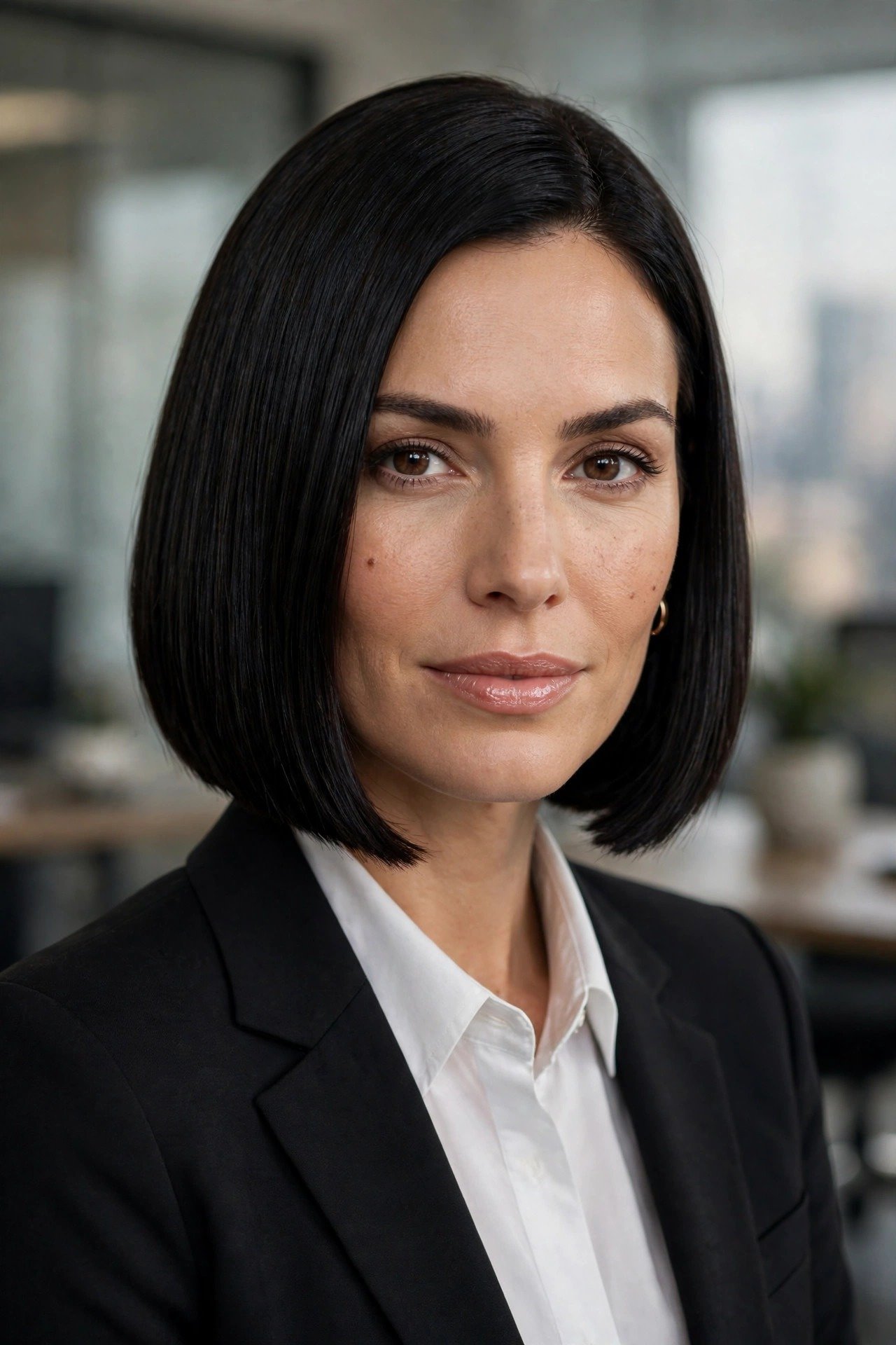Professional blunt bob styling