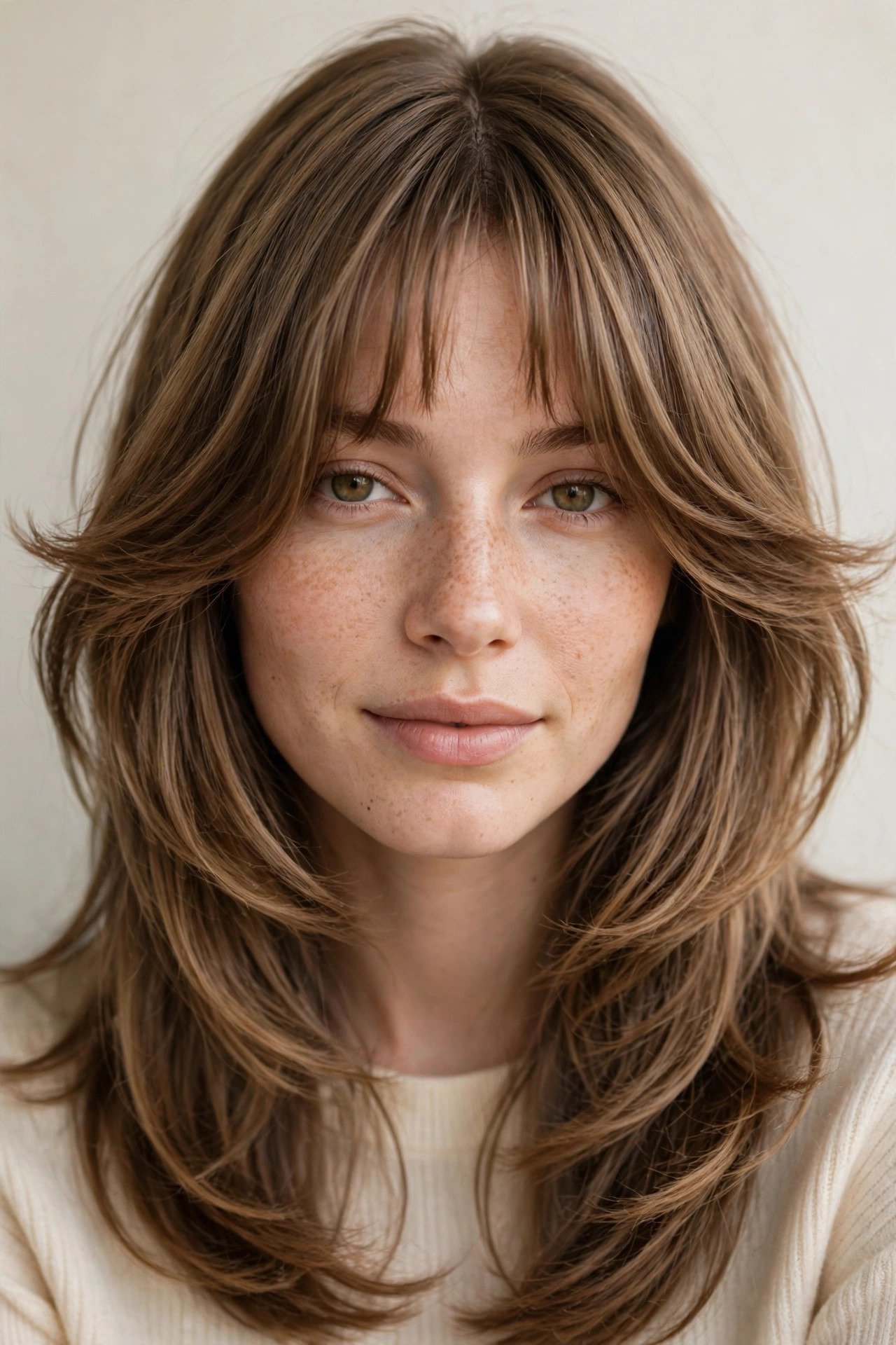 Bottleneck bangs flattering different face shapes with soft sculpted framing