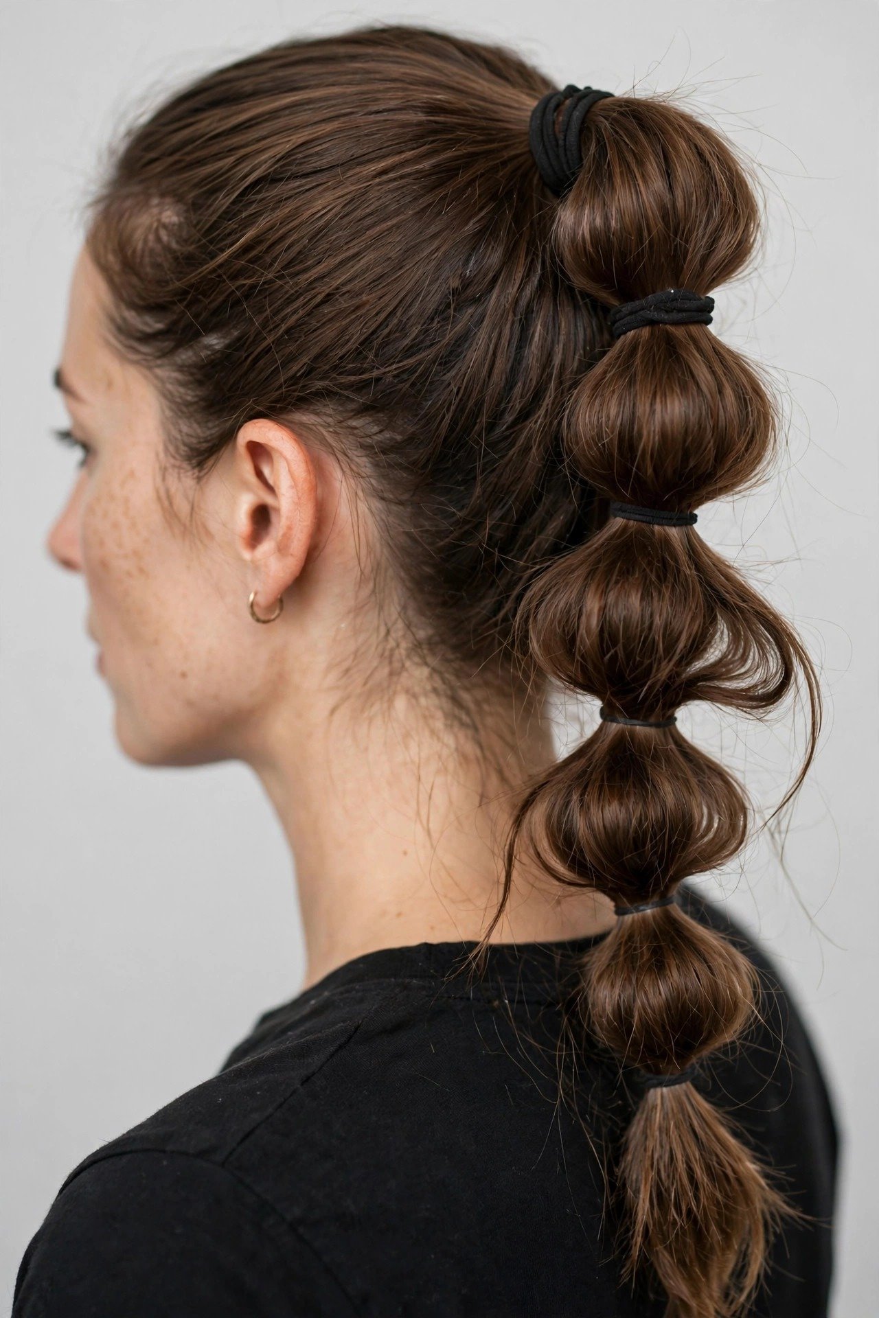 Common bubble braids mistakes with uneven sections and visible elastics