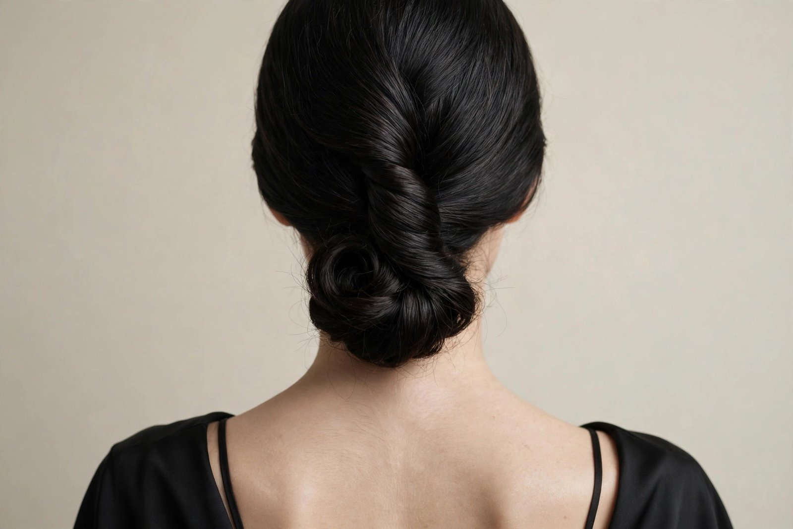 French twist chignon hybrid hairstyle, elegant rolled updo with chignon base