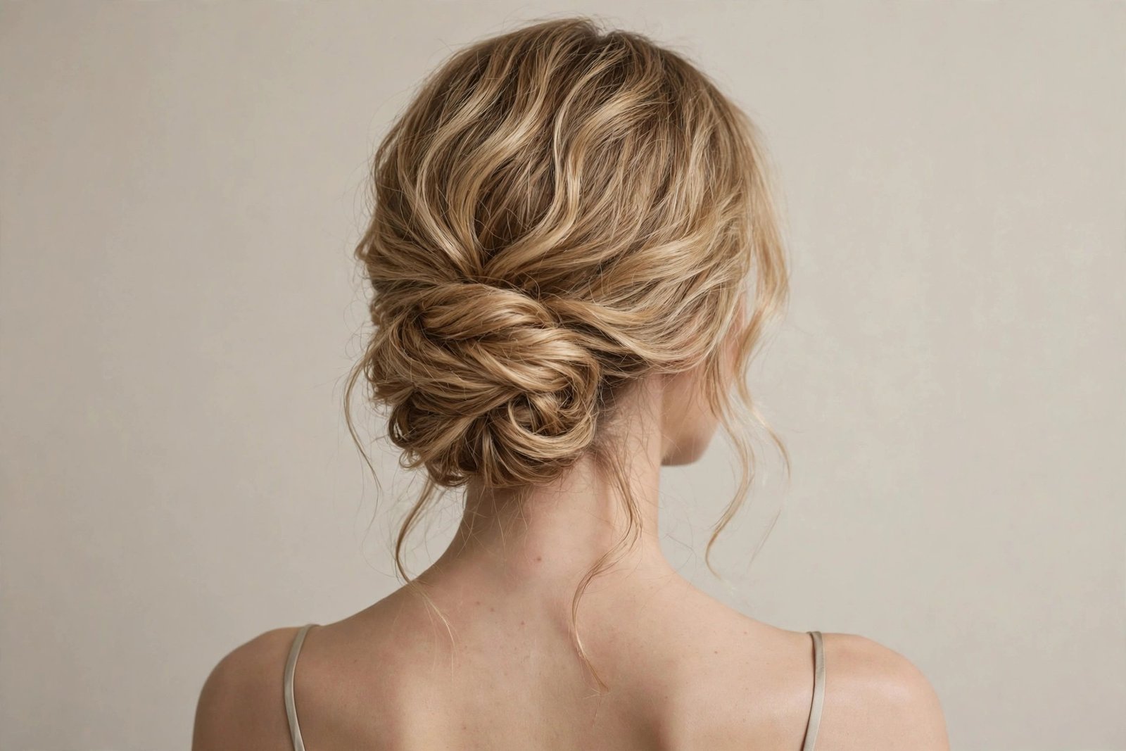 Collage-style view of elegant chignon hairstyles for women in 2026, low and twisted updos