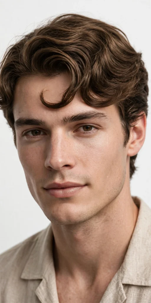 Wavy natural comma hairstyle