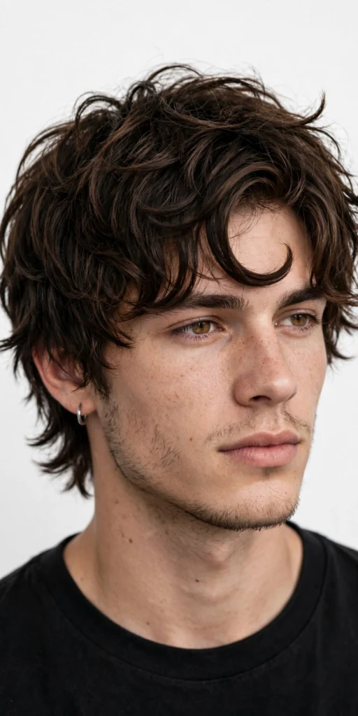 Layered shaggy comma hairstyle
