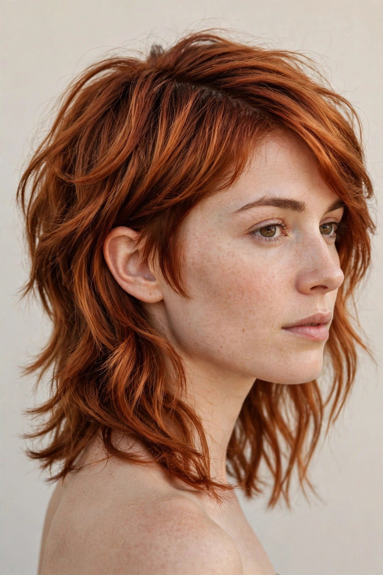 Grown-out cub cut, layered lob-cub, and copper colored cub cut variations