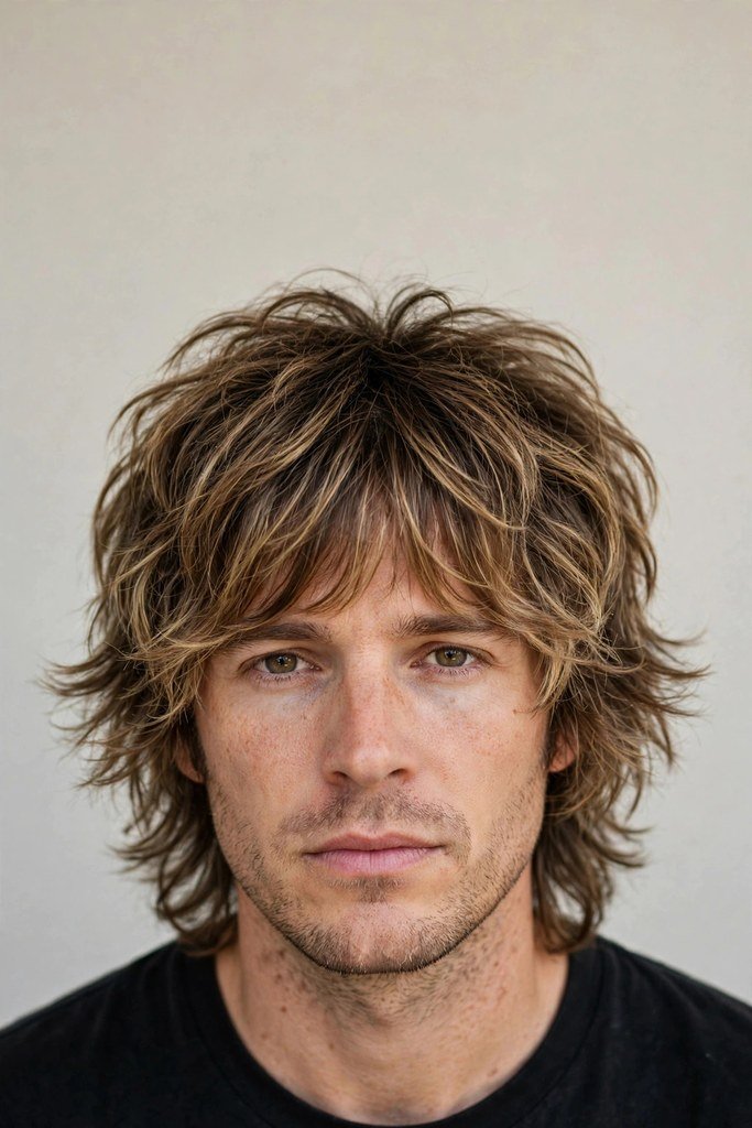 Shaggy curtain hairstyle for men
