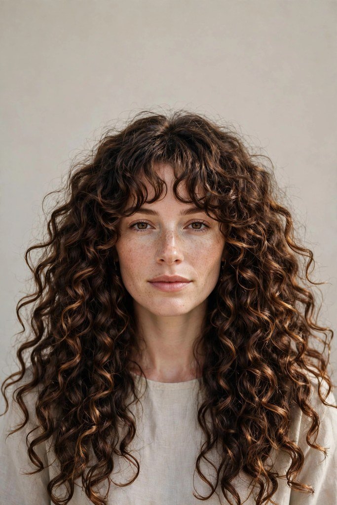 Heatless overnight waves with curtain bangs